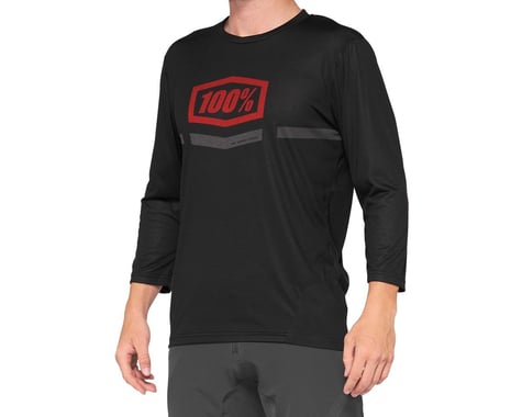 100% Airmatic 3/4 Sleeve Jersey (Black/Red) (S)