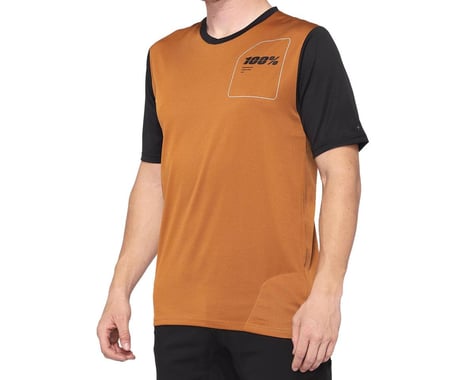 100% Ridecamp Men's Short Sleeve Jersey (Terracotta/Black) (M)