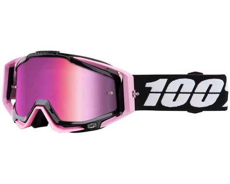 100% Racecraft Goggle: Floyd with Mirror Pink Lens, Spare Clear Lens Included