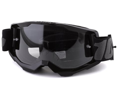 100% Strata 2 Youth Goggles (Black) (Clear Lens)