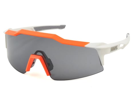 100% Speedcraft SL Sunglasses (White/Orange) (Short Smoke Lens)