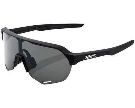 100% S2 Sunglasses (Soft Tact Black) (Smoke Lens)
