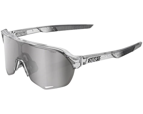100% S2 Sunglasses (Translucent Grey) (HiPER Silver Mirror)