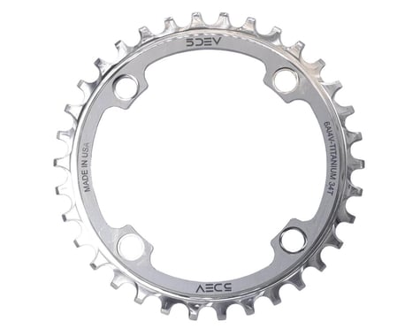 5Dev 104 BCD Titanium Chainrings (Raw/Silver) (34T)