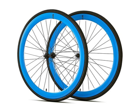 6KU Deep V Single-Speed/Fixed Wheelset (Gloss Blue)