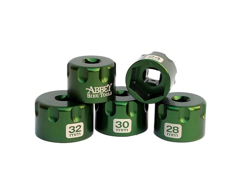 Abbey Bike Tools Suspension Top Cap Socket Set (Green) (6)