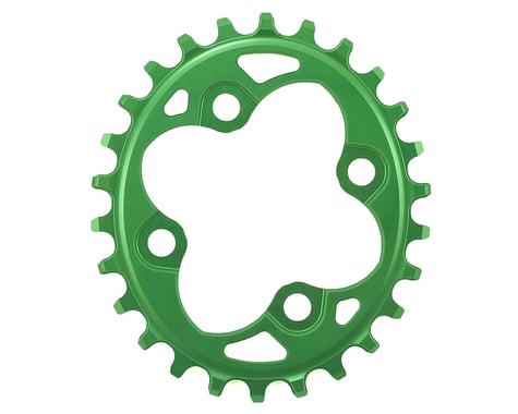 Absolute Black Oval Chainring (Green) (64mm BCD)