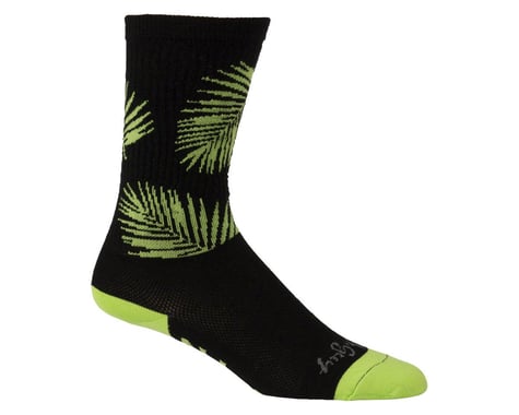 All-City Key West Carl 8" Tall Sock (Black/Green) (L/XL)