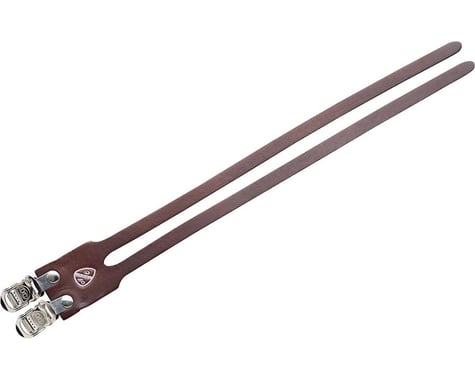 All-City Leather Double Toe Straps (Brown)