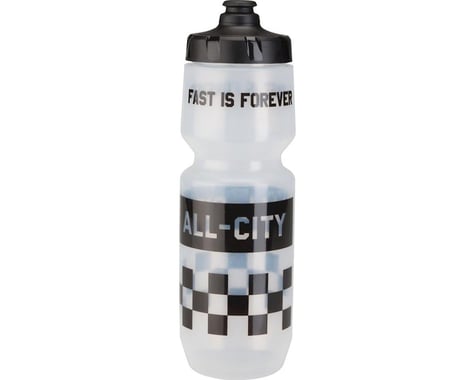All-City Purist Water Bottle (Translucent w/ Black Cap) (26oz)