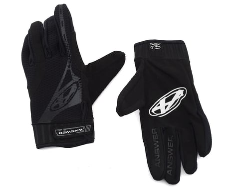 Answer Full Finger BMX Gloves (Black) (XL)