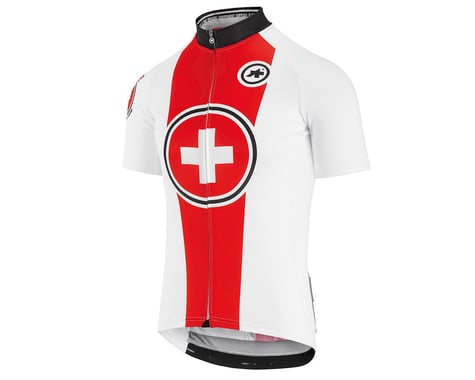 Assos Men's Suisse Fed Short Sleeve Jersey (Red/White) (S)