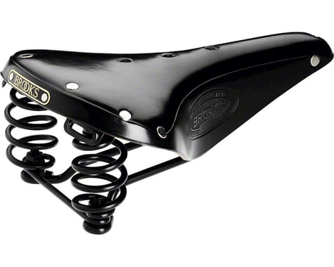 Brooks Flyer Men's Leather Saddle (Black) (Steel Rails) (170mm)