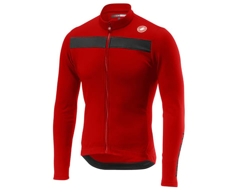 Castelli Puro 3 Long Sleeve Jersey FZ (Red/Black Reflex) (XL)