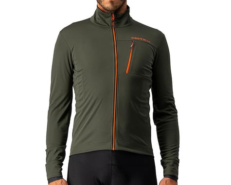 Castelli Go Jacket (Military Green/Fiery Red) (M)