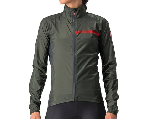 Castelli Women's Squadra Stretch Jacket (Military Green/Dark Grey) (XL)