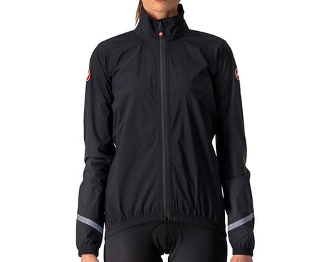 Castelli Women's Emergency 2 Rain Jacket (Light Black) (XL)
