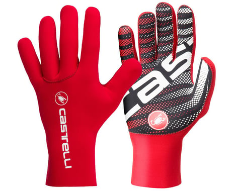 Castelli Diluvio C Long Finger Gloves (Red) (L/XL)
