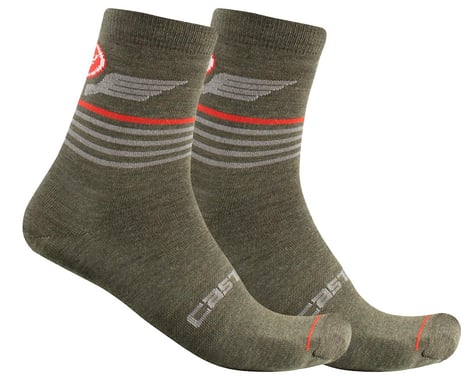 Castelli Men's Lancio 15 Socks (Military Green)