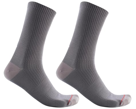 Castelli Men's Bandito Wool 18 Socks (Nickel Grey) (L/XL)