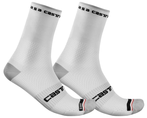 Castelli Rosso Corsa Pro 15 Socks (White) (S/M)