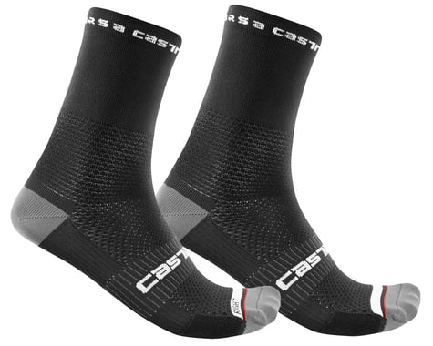 Castelli Rosso Corsa Pro 15 Socks (Black) (S/M)