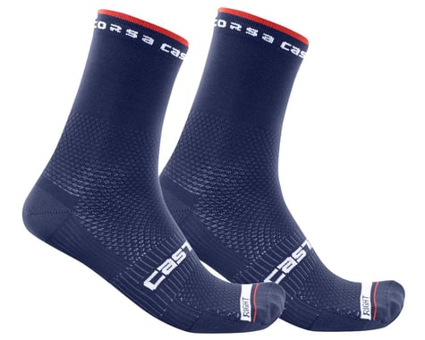 Castelli Rosso Corsa Pro 15 Socks (Belgian Blue) (S/M)