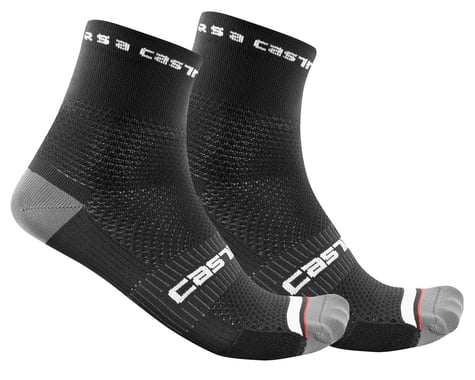 Castelli Rosso Corsa Pro 9 Socks (Black) (L/XL)