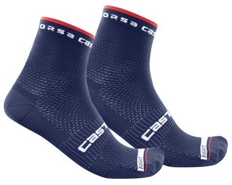 Castelli Rosso Corsa Pro 9 Socks (Belgian Blue) (2XL)
