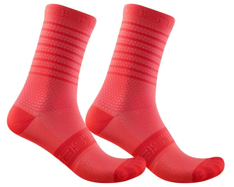 Castelli Superleggera 12 Women's Sock (Brilliant Pink) (S/M)