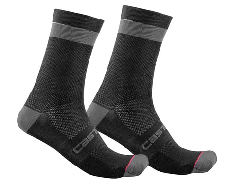 Castelli Alpha 18 Socks (Black/Dark Grey) (S/M)