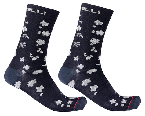 Castelli Fuga 18 Socks (Savile Blue/Silver Grey) (S/M)
