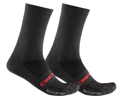 Castelli Re-Cycle Thermal 18 Socks (Black) (S/M)