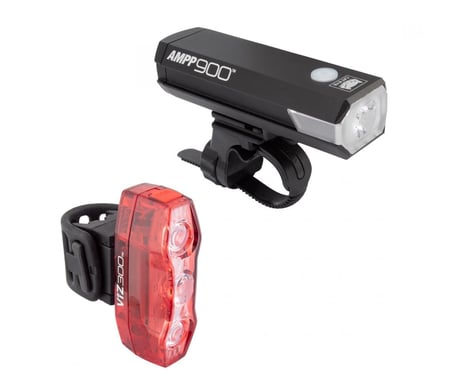 CatEye AMPP900/VIZ300 Headlight/Taillight Set (Black)