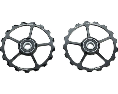 CeramicSpeed Spare Oversized Pulley Wheels: Coated, Alloy, Black