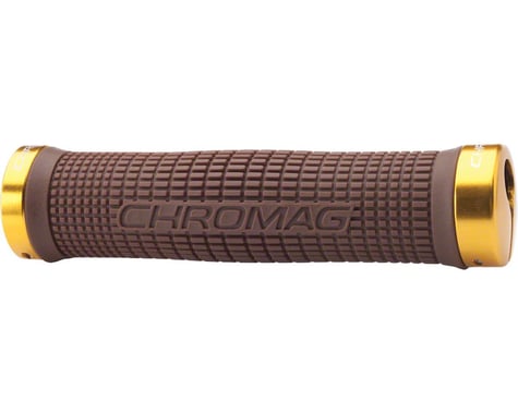 Chromag Squarewave Grips (Brown Grips) (Gold Clamps)