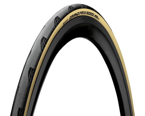 Continental Grand Prix 5000 AS TR Road Tire (Black/Cream Skin) (Tubeless) (All Season) (Folding) (Black Chili/Vectran Breaker) (700c) (25mm)