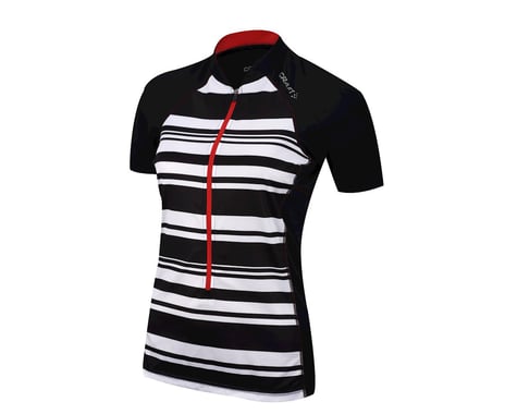 Craft Women's Path Short Sleeve Jersey (Black/White)