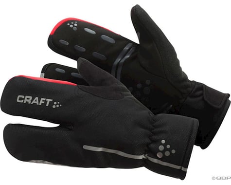 Craft Bike Thermal Split Finger Gloves (Black) (Xlarge)