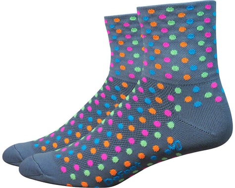 DeFeet Aireator 3" Spotty Sock (Gray/Multi-Colored Spots)