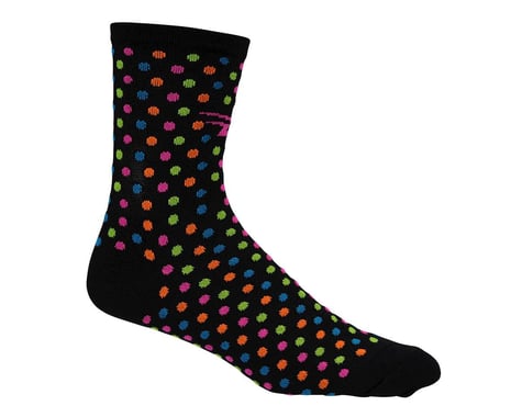DeFeet Women's Aireator 4" Spotty Sock (Black) (M)