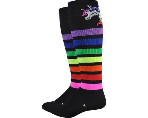 DeFeet Thermeator Knee High Mystic Sock (Black/Multi Stripes)