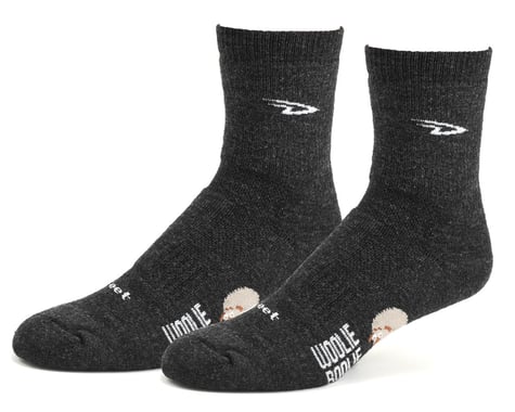 DeFeet Woolie Boolie 4" D-Logo Sock (Charcoal) (XL)