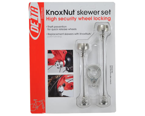 Delta KnoxNut Locking Skewer Set w/ Key (Silver)