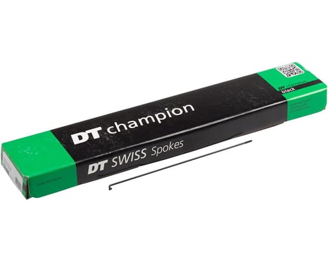 DT Swiss Champion Spoke: 2.0mm, 175mm, J-bend, Black, Box of 72