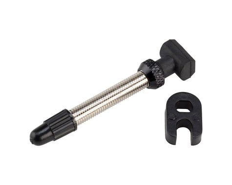 DT Swiss Brass Tubeless Valves (Black) (Single) (Road Narrow Base) (40mm)