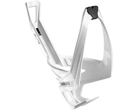 Elite Cannibal XC Water Bottle Cage (Gloss White/Black Graphic)