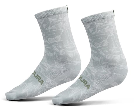 Endura Grid Floral LTD Print Sock (Mains Grey) (S/M)