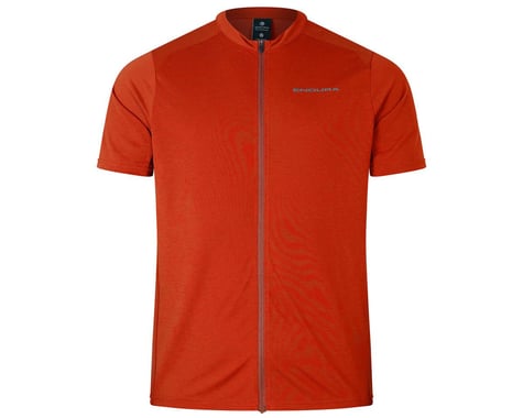 Endura Loop Short Sleeve Zipped Jersey (Flame Red) (S)