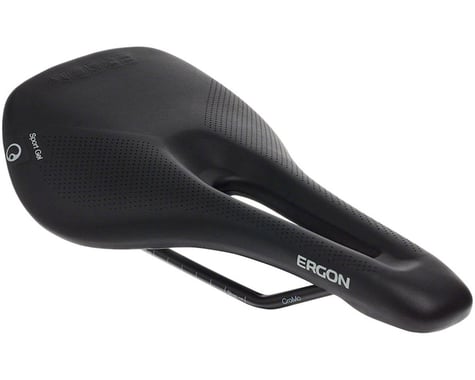 Ergon SR Sport Gel Women's Saddle (Black) (Chromoly Rails) (M/L) (152mm)